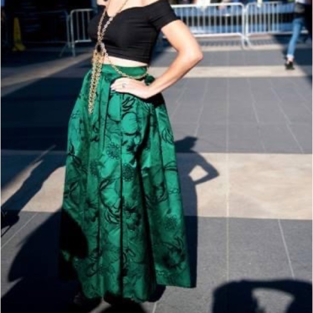 Vintage 1970s flocked skirt